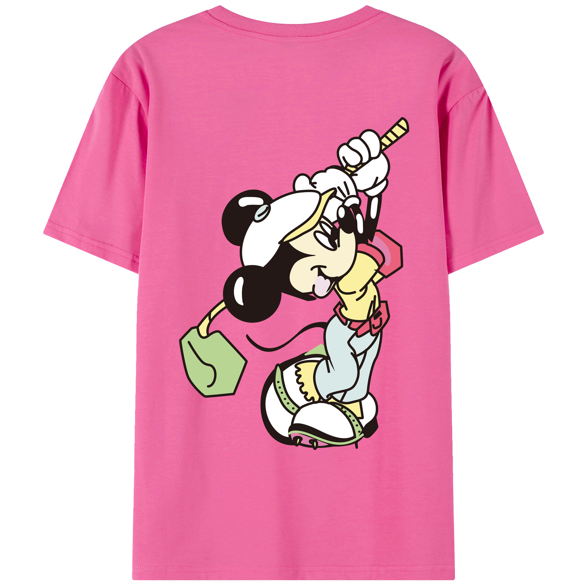 （画像用） ミッキーマウス Mickey Mouse レディース半袖Tシャツ(バックプリント)